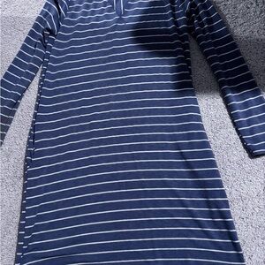 Le Lis Gray and Cream Striped Top